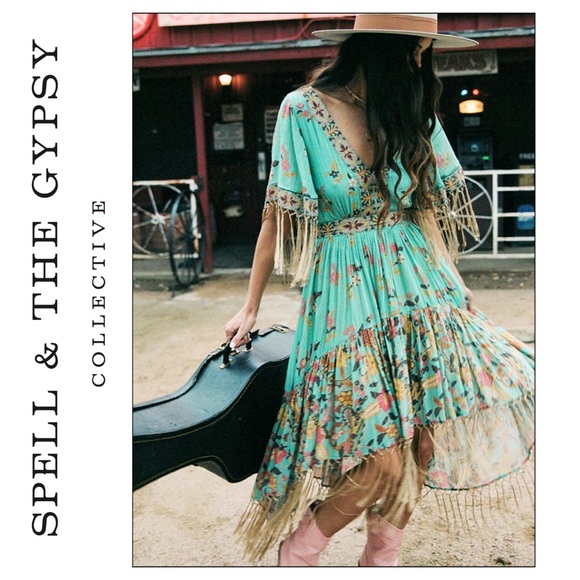 Spell Dresses & Skirts - NWT Spell & The Gypsy Hendrix Tasseled Dress Size Small